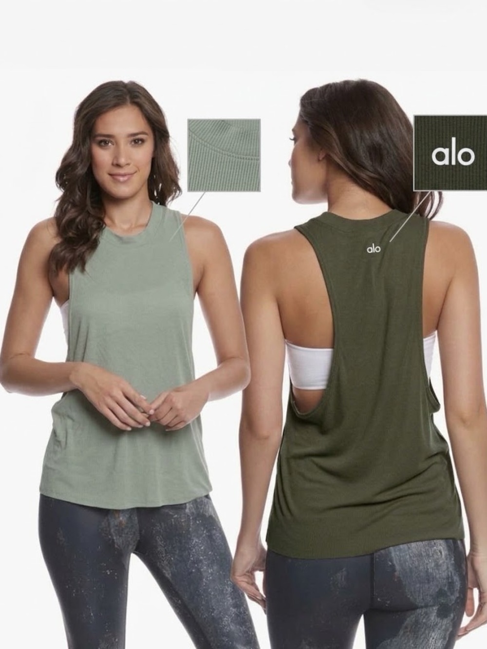 ALO Yoga Heat Wave Muscle Tank (Lot of 2)